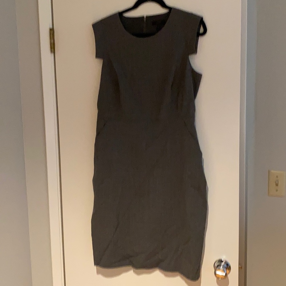 Charcoal grey j crew suiting dress